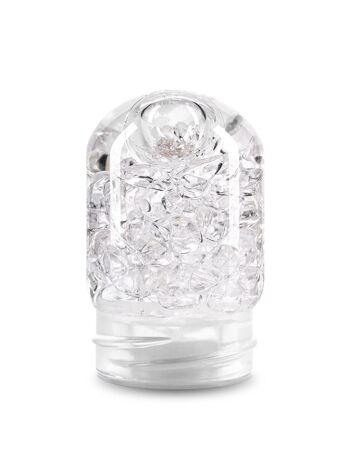 VitaJuwel GemPod DIAMANTS | Insert en verre pour bouteilles et carafes VitaJuwel avec de véritables éclats de diamant (4 ct.) & cristal de roche 1