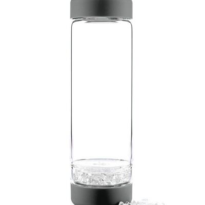 inu!CRYSTAL | The water bottle with rock crystal for individualists (lava black)