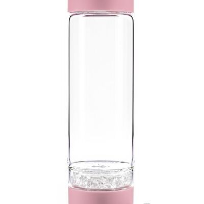 inú!CRISTAL | La botella de agua con cristal de roca para individualistas (flor de rosa)