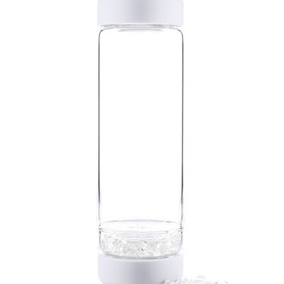 inú!CRISTAL | La botella de agua con cristal de roca para individualistas (blanco nube)