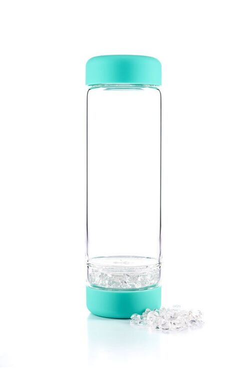 inu!CRYSTAL | The water bottle with rock crystal for individualists (ocean blue)