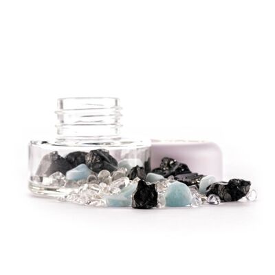 VitaJuwel Crystal Jar VISION | Wassersteine (Schungit - Aquamarin - Bergkristall)