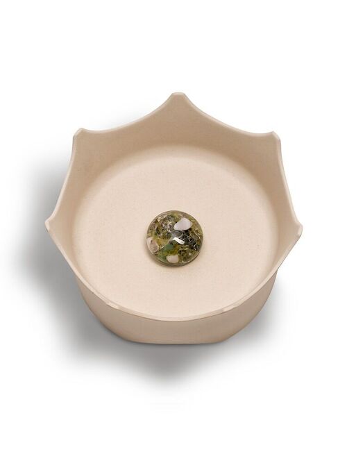 VitaJuwel CrownJuwel | Feeding bowl with gemstones for dogs and cats (cloud white)