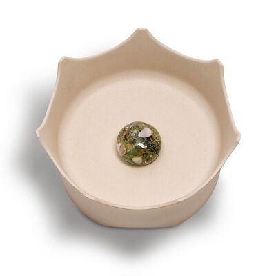 VitaJuwel CrownJuwel | Feeding bowl with gemstones for dogs and cats (cloud white)