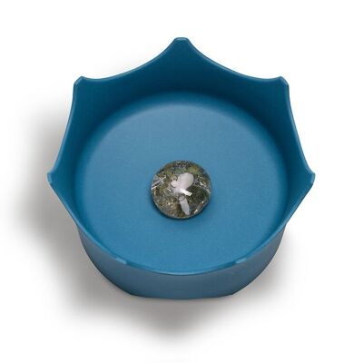 VitaJuwel CrownJuwel | Feeding bowl with gemstones for dogs and cats (ocean blue)