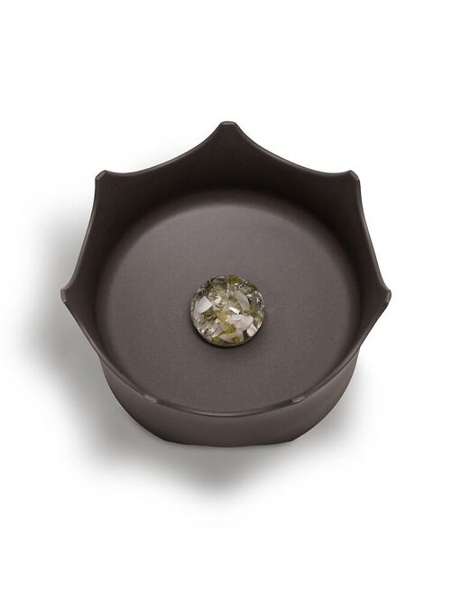 VitaJuwel CrownJuwel | Feeding bowl with gemstones for dogs and cats (lava black)