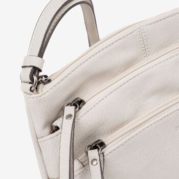 Petit sac bandoulière pour femme, couleur beige, série minibags Emerald. 25.5x16x06cm 2
