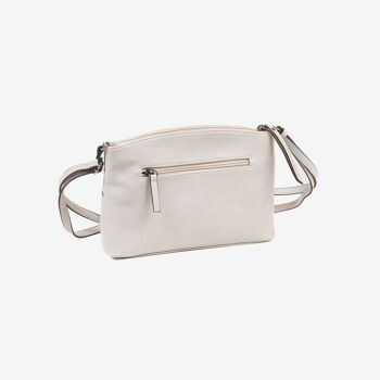Petit sac bandoulière pour femme, couleur beige, série minibags Emerald. 25.5x16x06cm 3