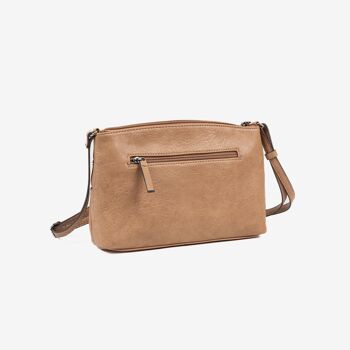 Petit sac bandoulière pour femme, couleur camel, série minibags Emerald. 25.5x16x06cm 3