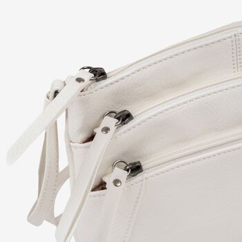 Petit sac bandoulière pour femme, blanc, série minibags Emerald. 25.5x16x06cm 2