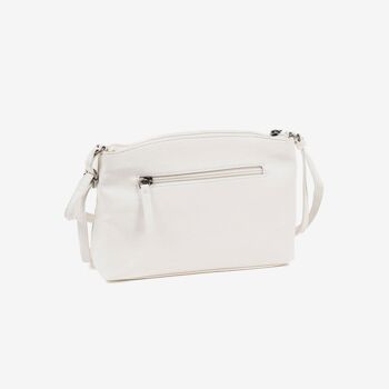Petit sac bandoulière pour femme, blanc, série minibags Emerald. 25.5x16x06cm 3