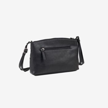 Petit sac bandoulière pour femme, noir, série minibags Emerald. 25.5x16x06cm 3
