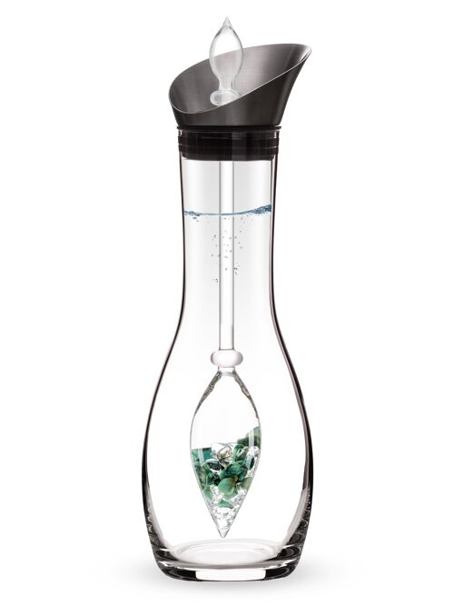 VitaJuwel Era VITALITY | Gemstone carafe with emerald & rock crystal