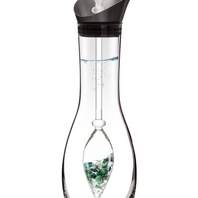 VitaJuwel Era VITALITY | Gemstone carafe with emerald & rock crystal