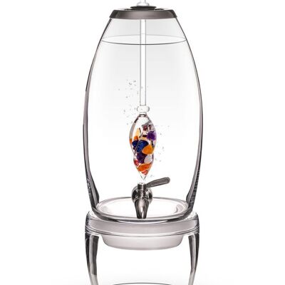 VitaJuwel Grande AYURVEDA | Water dispenser with milk opal, amethyst, rock crystal, lapis lazuli, garnet, carnelian, orange calcite