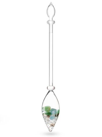 Fiole de pierres précieuses VitaJuwel FOREVER YOUNG avec aigue-marine, aventurine, quartz fumé et cristal de roche 2