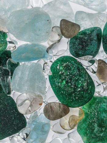 Fiole de pierres précieuses VitaJuwel FOREVER YOUNG avec aigue-marine, aventurine, quartz fumé et cristal de roche 3