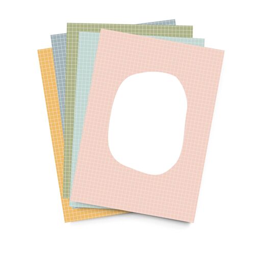 Blanko Postkarten zum Bestempeln, Bemalen & Bedrucken (5er Set)