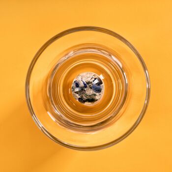 VitaJuwel Flore | Vase à fleurs en verre avec pierres précieuses (sodalite - agate mousse - cristal de roche) 8