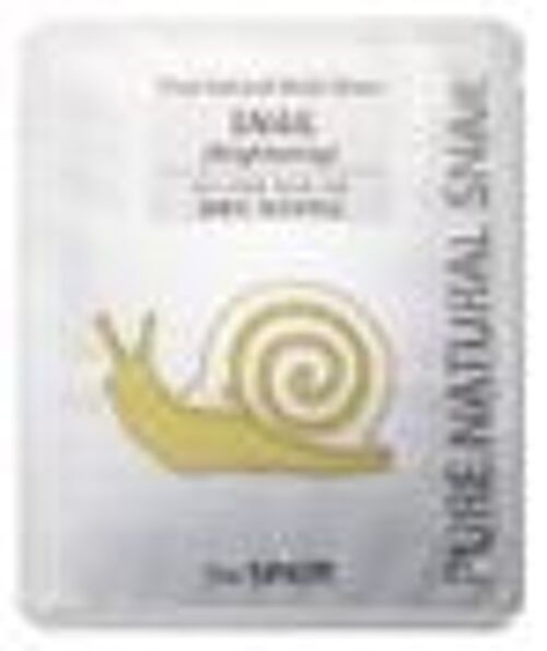 Pure Natural Mask Sheet (Snail Brightening )/ Mascarilla de Caracol Iluminadora_20ml_2022