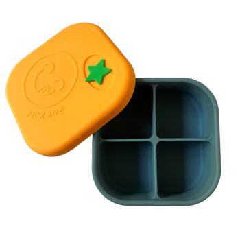 Pick Box Snack - Boîte à collation carrée en silicone à 4 compartiments 9