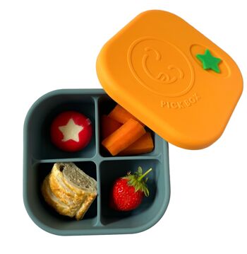 Pick Box Snack - Boîte à collation carrée en silicone à 4 compartiments 14