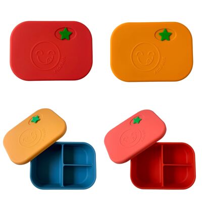 Pick Box Classic - Boîte à lunch en silicone à 3 compartiments