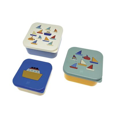 SET MIT 3 LUNCHBOXEN LES BATEAUX