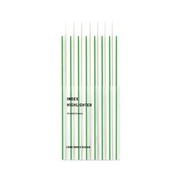 Longue ligne verte | Onglets de notes autocollantes longs | Ruban transparent | Longues bandes adhésives pour marquer du texte