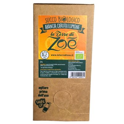 ACE Bio-Orangen-, Karotten- und Zitronensaft – Bag in Box – 3 l