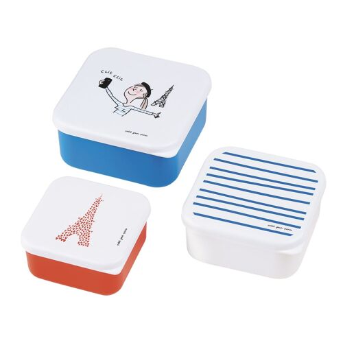 SET DE 3 LUNCH BOX PARIS