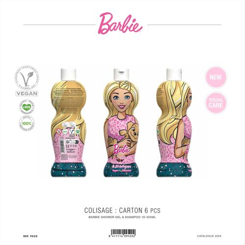 Barbie Gel Douche & Shampoing Licence 400 ml