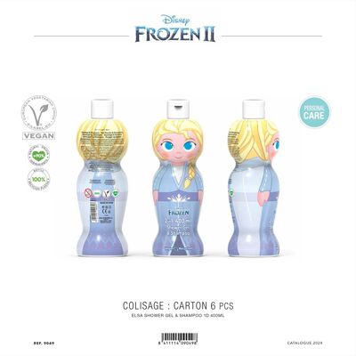 Frozen - Gel doccia e shampoo con licenza Elsa 400 ml