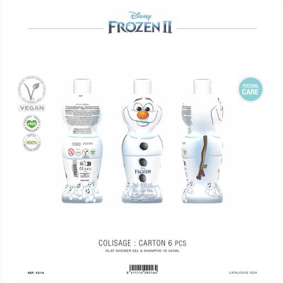 Frozen - Gel doccia e shampoo con licenza Olaf 400 ml