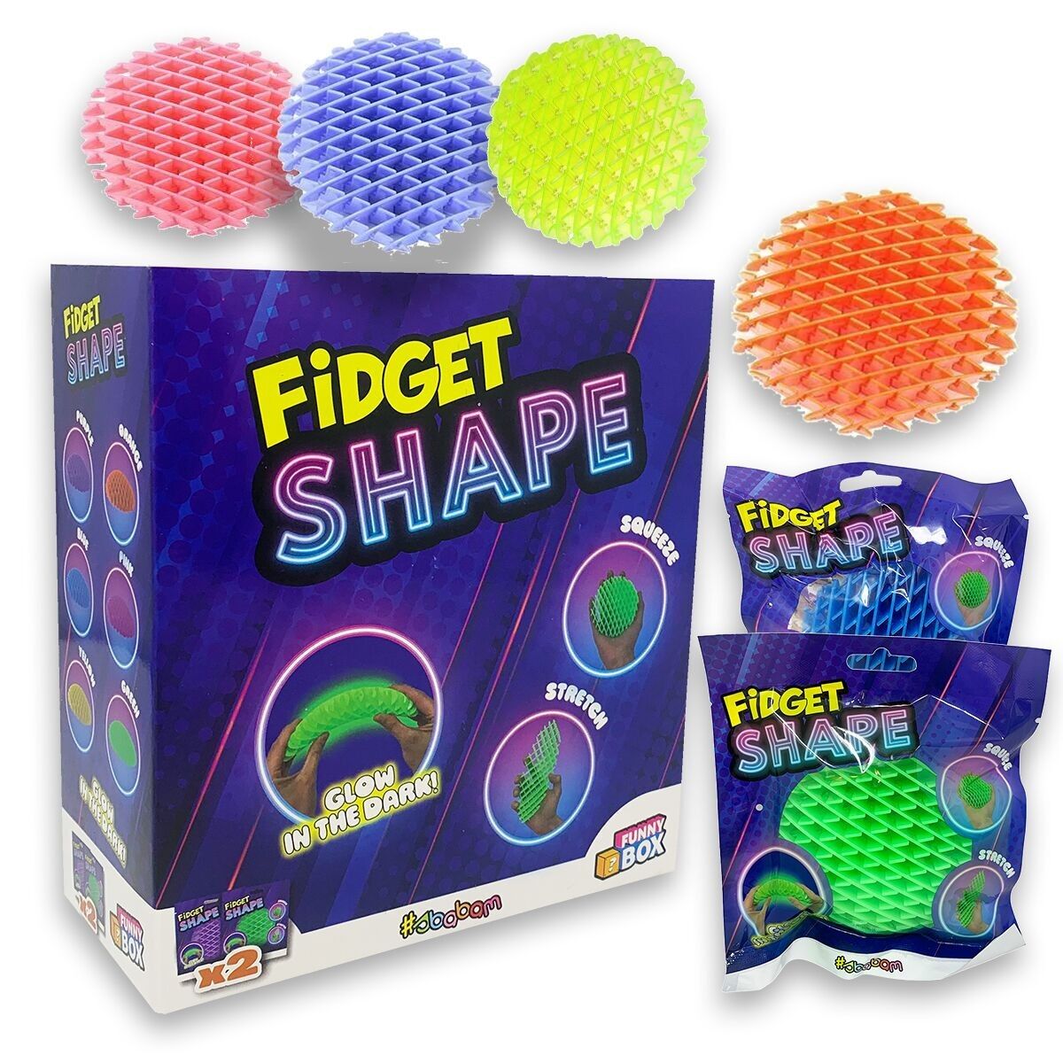 FIDGET SHAPE: FUNNY BOX CON 2 COLORI DIVERSI