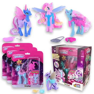 VESTIDO DE MODA PONYCORN: DIVERTIDA CAJA CON 3 PERSONAJES DIFERENTES