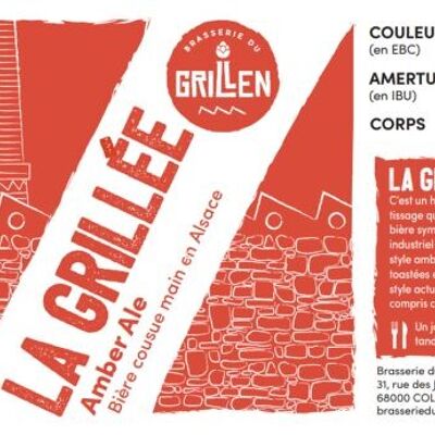 Cerveza ámbar ecológica La Grillée Amber Ale 75cl