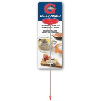 Thermomètre Plongeur - Tige 25 cm - Inox - Cadran Silicone - Sur Carte | GUILLOUARD 2