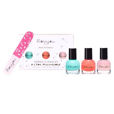 NUEVO- Caja de 3 barnices Lagoon x Coral x Ballerina + lima de uñas