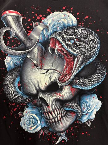 #12 T-shirt imprimé tête de mort "Étreinte du Cobra" 1