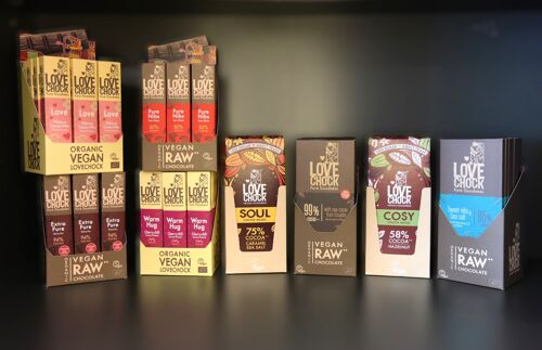 Top 8 Best Sellers! Deliciously vegan and organic chocolate (1 Sweet Nibs - CRU, 1 99% - CRU, 1 SOUL, 1 COZY, 1 Pure Nibs - CRU, 1 Extra Pure - CRU, 1 WARM HUG, 1 LOVE)