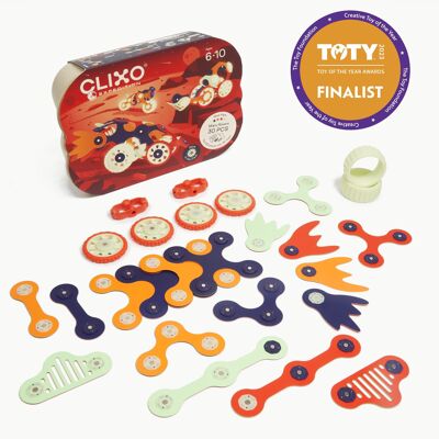 MARS ROVERS – CLIXO – PHOSPHORESZIERENDES, MAGNETISCHES, FLEXIBLES, LANGLEBIGES UND FANTASTISCHES KONSTRUKTIONSSPIEL – 30 TEILE – 6 JAHRE ALT