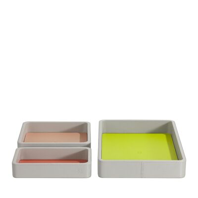 DUDU Organizador valet valet de cuero multicolor lima perla