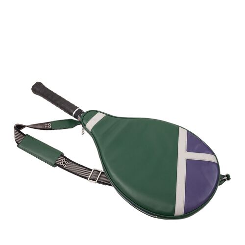 DUDU Leather tennis racket cover green