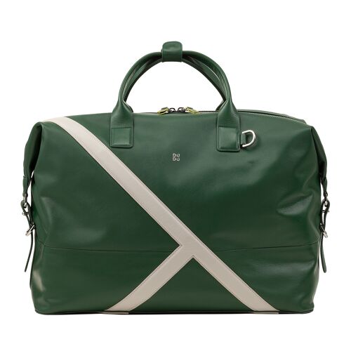 DUDU Leather tennis duffle bag green