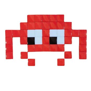 Kit mosaïque "Video game rouge" - Space Invader 1