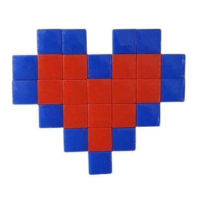 Kit de mosaico "Corazón rojo" - Space Invader
