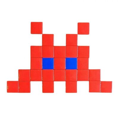Mosaikset „Basic red“ – Space Invader