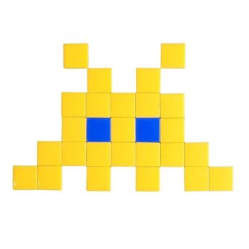 Kit mosaïque "Basic jaune" - Space Invader 1