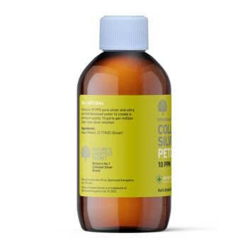 Bouteille de soins pour animaux de compagnie en argent colloïdal transparent de 10 ppm, 250 ml 2